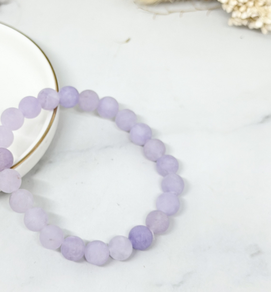 Bracelet Pierre Naturelle 8mm Lilas (réf 19)