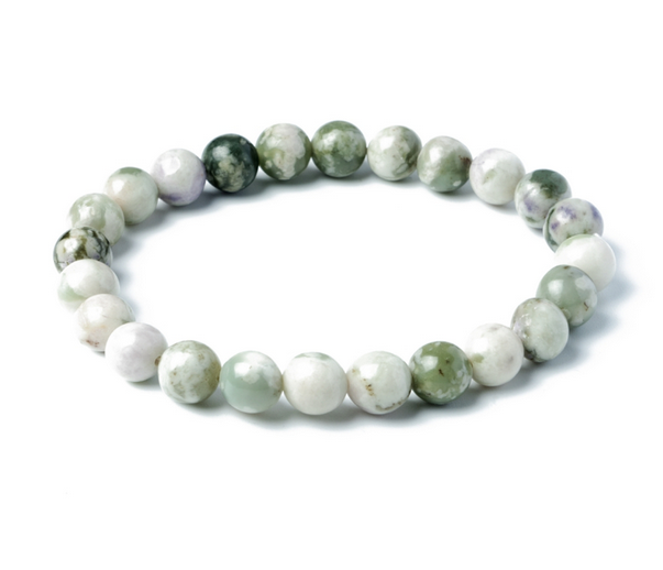 Bracelet Pierre Naturelle 8mm jade bon aujure (réf 4)